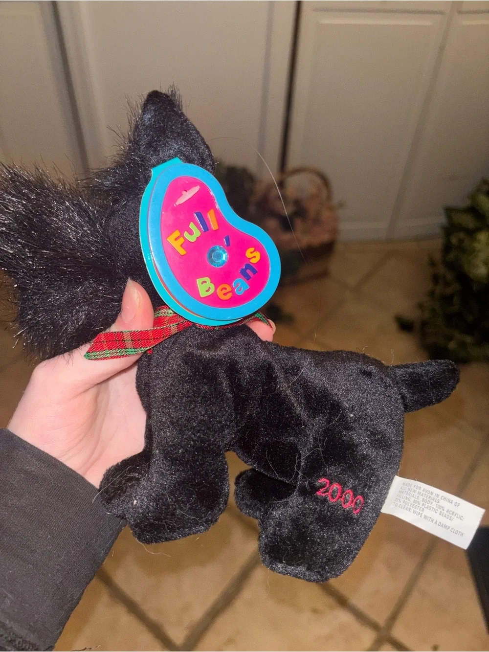 Plush Scottie Dog/December birthstone
